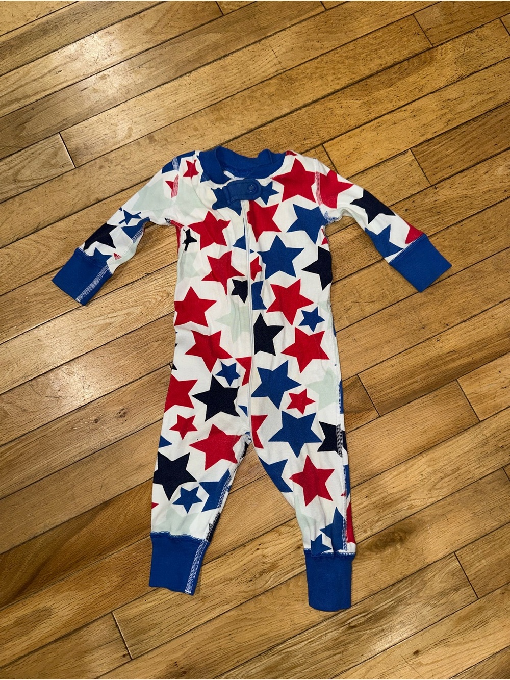 Baby Unisex Hanna Andersson long sleeve star onesie pajama zip